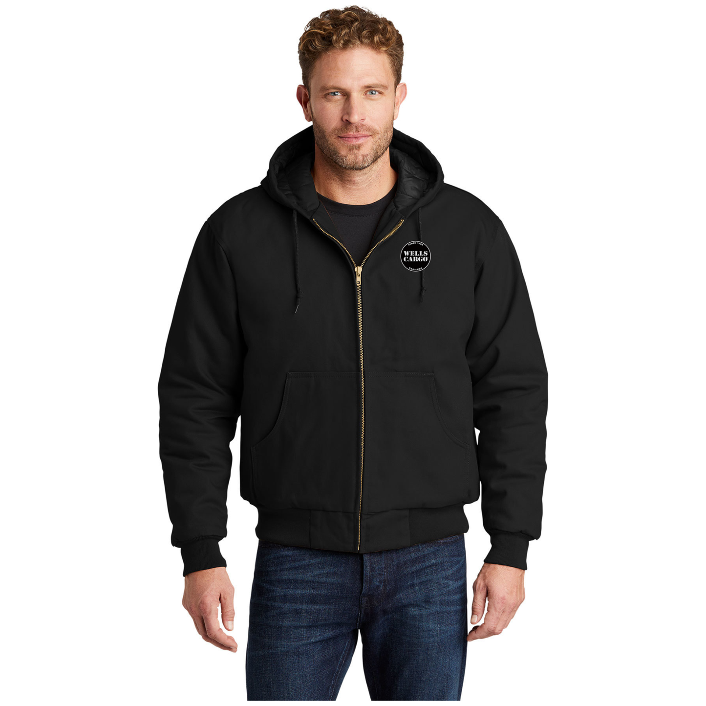 CornerStone® - Duck Cloth Hooded Work Jacket - J763H WC/EMB