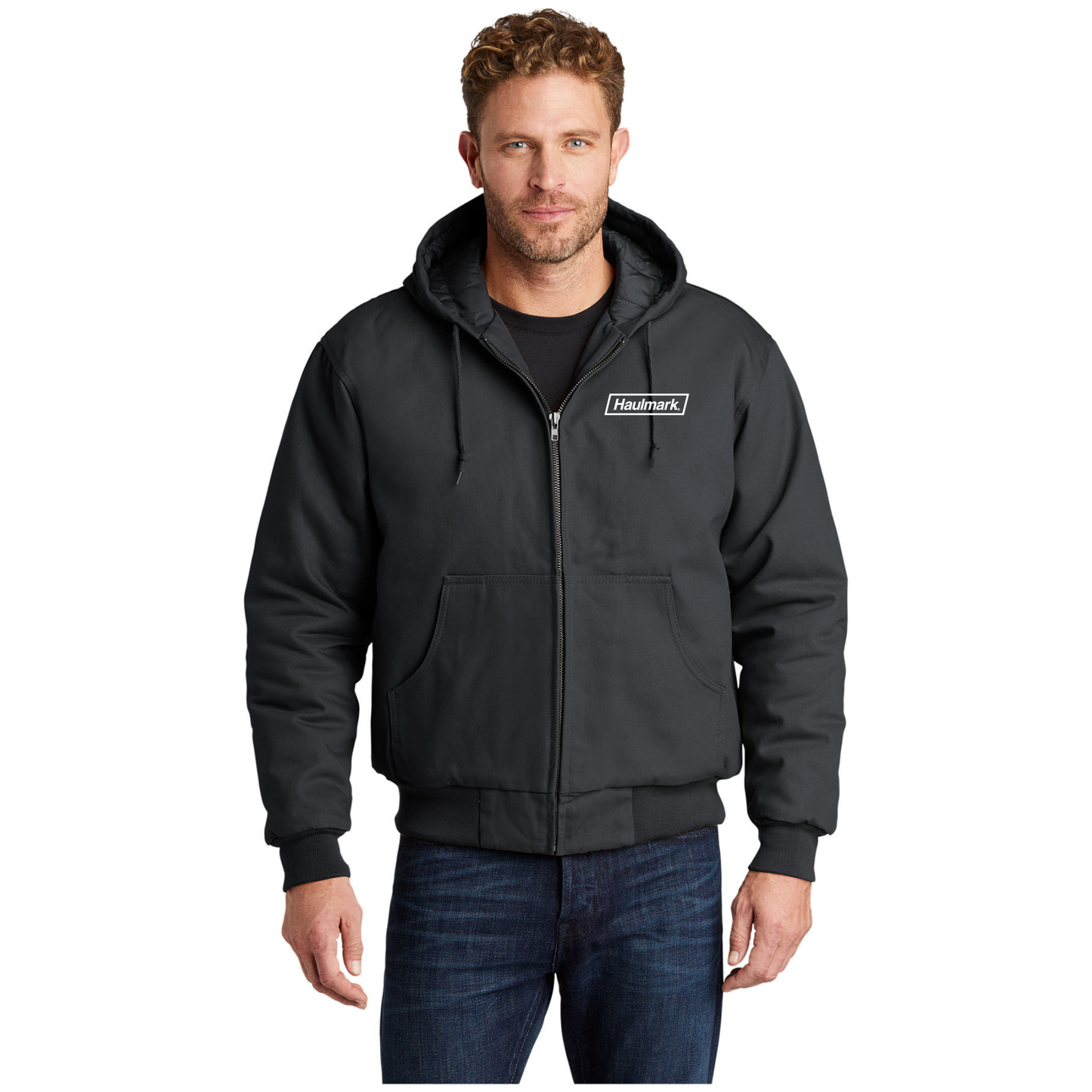 CornerStone® - Duck Cloth Hooded Work Jacket - J763H HM/EMB