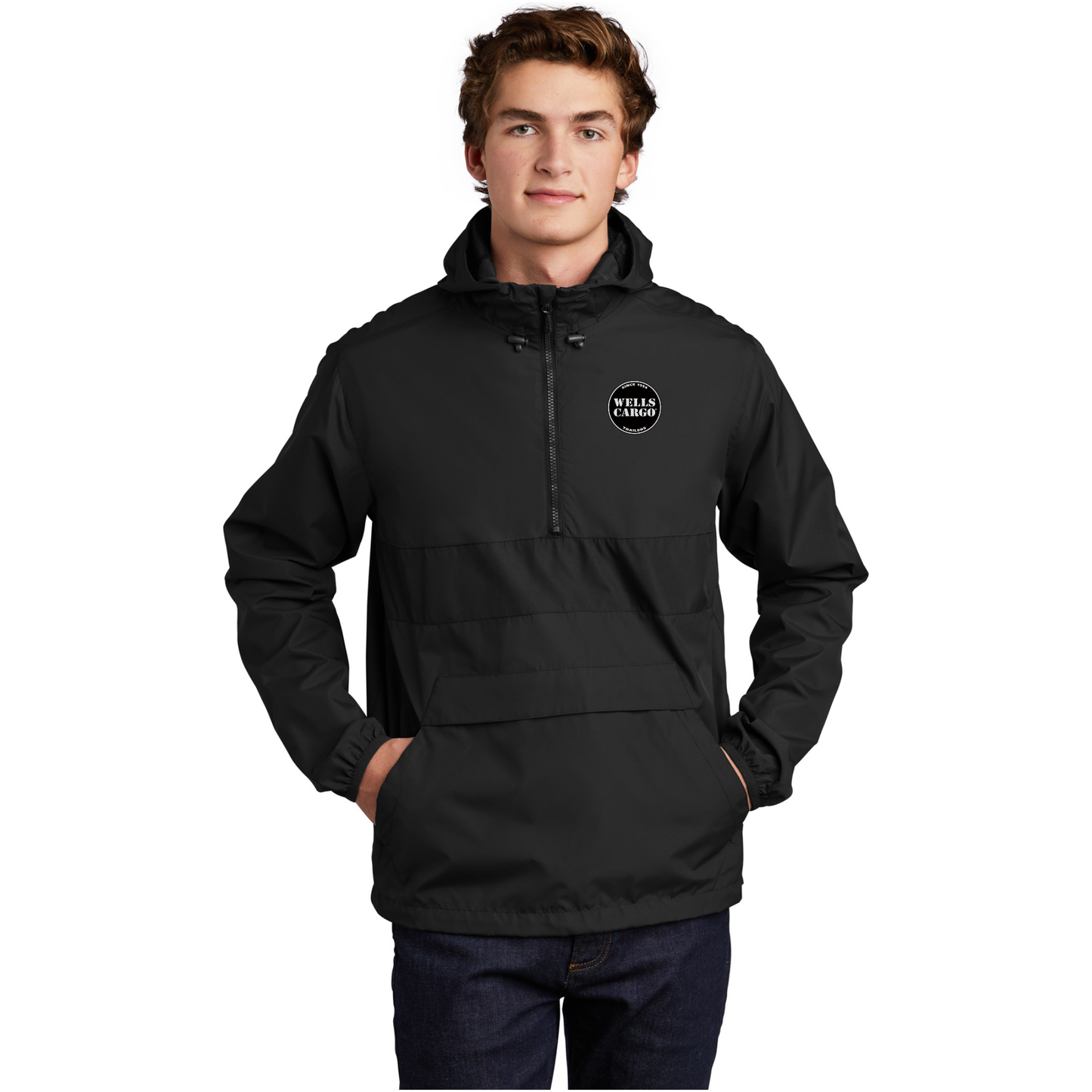 Sport-Tek® Zipped Pocket Anorak - JST65 WC/EMB